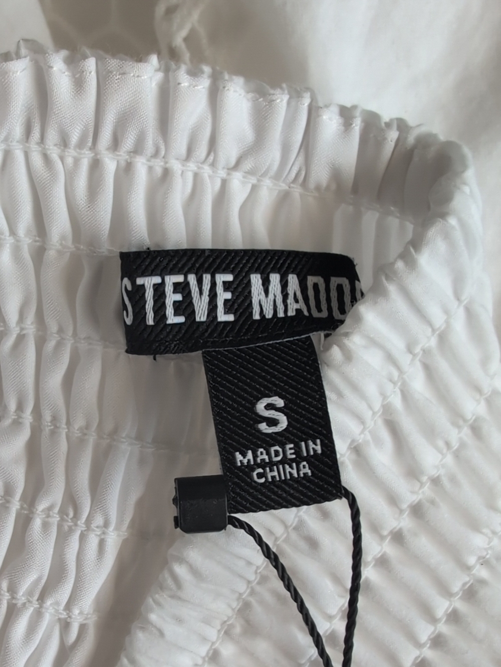 NWT Steve Madden White Cotton Halter Summer Robyn Mini Dress Small - Picture 10 of 13